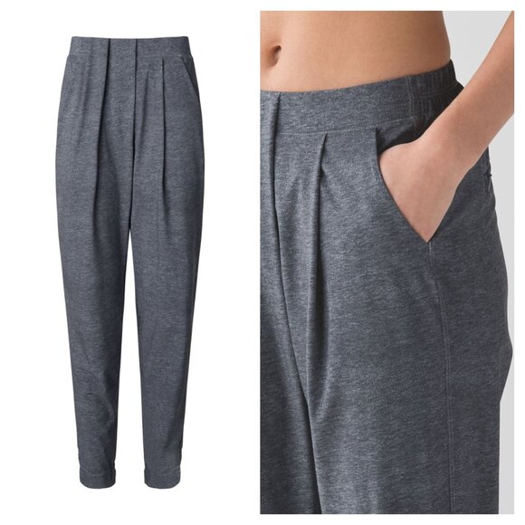 Lululemon &go Keepsake Pant 6 Heathered Texture Printed Grey/Deep Coal - Picture 2 of 16